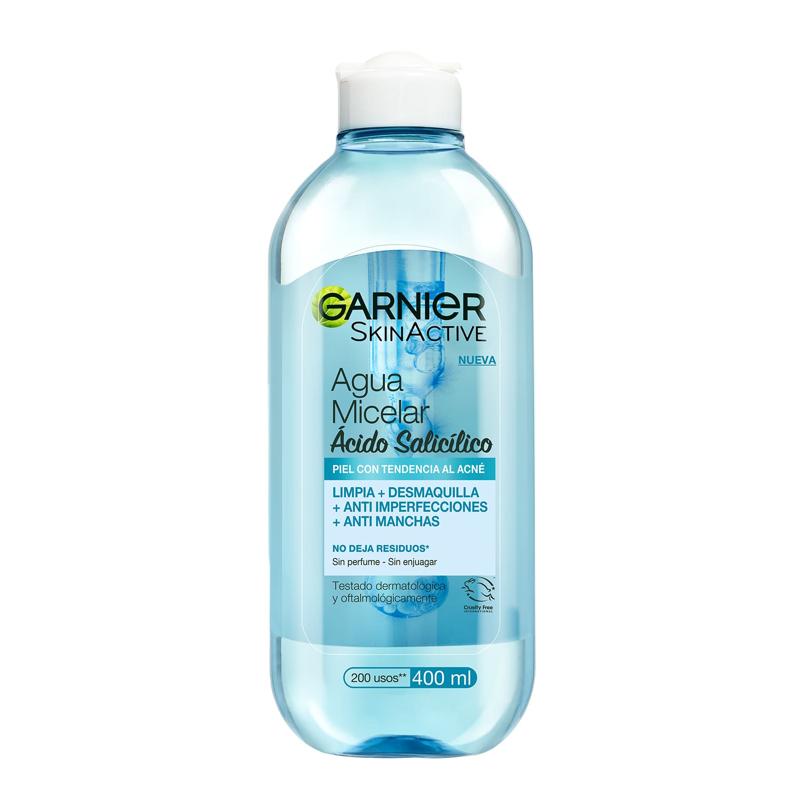 Imagen Agua Micelar Garnier con Ácido Salicílico y Vitamina C