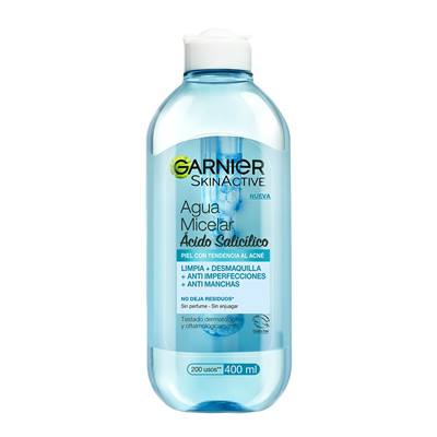 Imagen Agua Micelar Garnier con Ácido Salicílico y Vitamina C