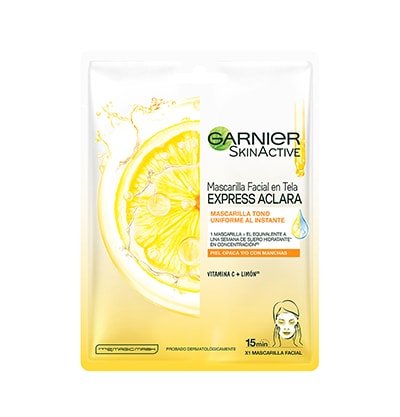 Deliberar tabaco freír Garnier Express Aclara Mascarilla facial en tela Tono Uniforme
