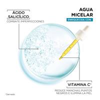 Imagen Agua Micelar Garnier Express Aclara Anti-Imperfecciones con Vitamina C y Ácido Salicílico