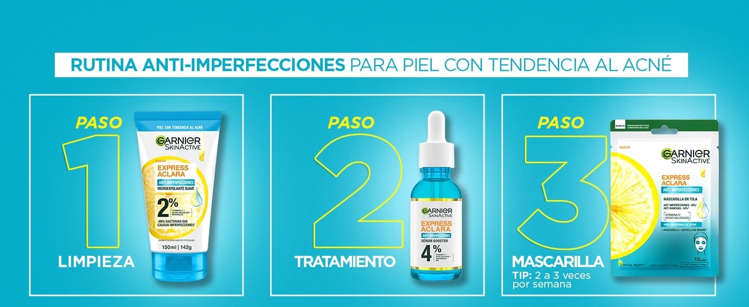 lavado de cara garnier 3 en 1